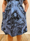 Field Day Dress Dolman Dress in Earth Worship in Ocean Blue