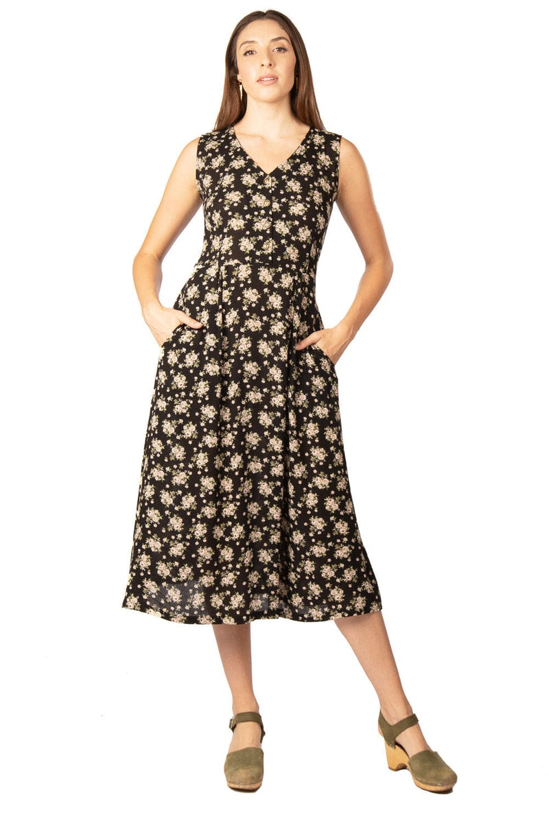 Field Day Dress Ever Dress in Black Rose Crepe