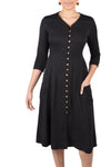 Field Day Dress Fiona Dress in Black Challis