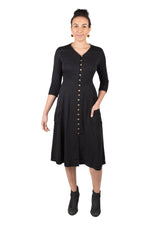 Field Day Dress Fiona Dress in Black Challis