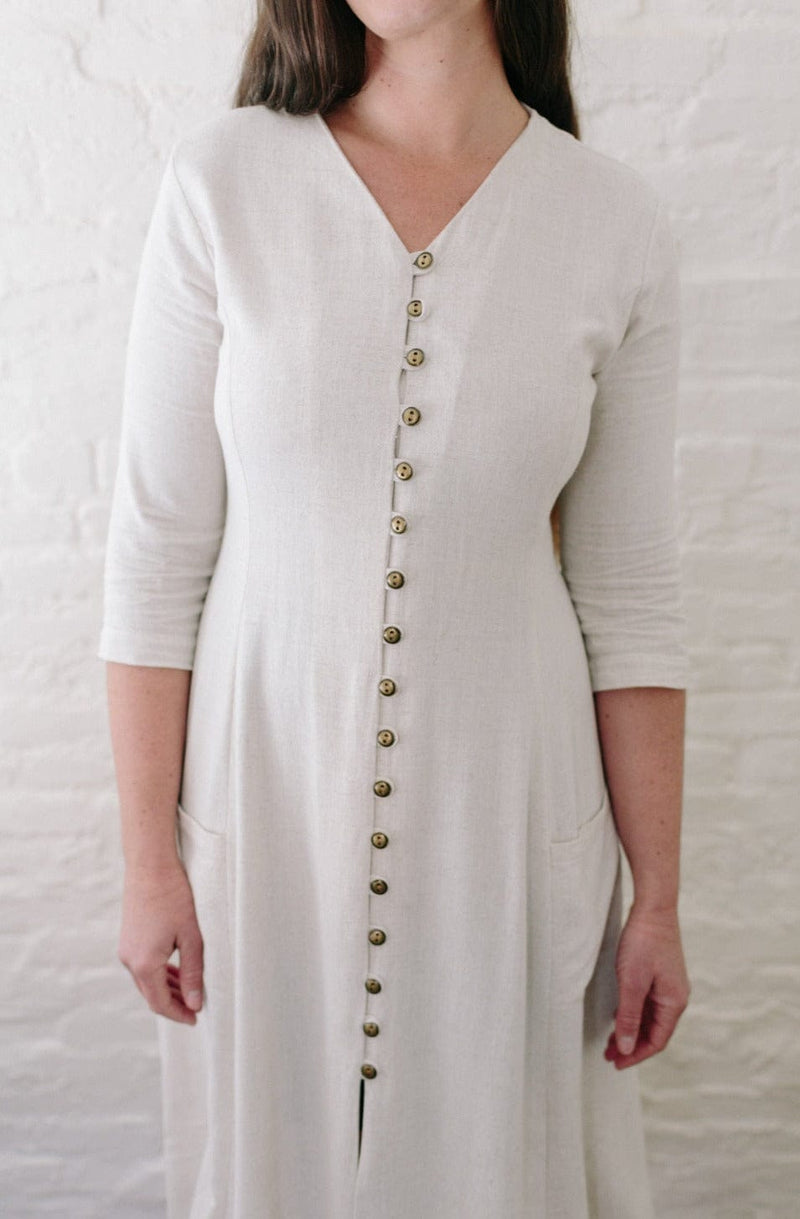 Field Day Dress Fiona Dress in Oat Linen