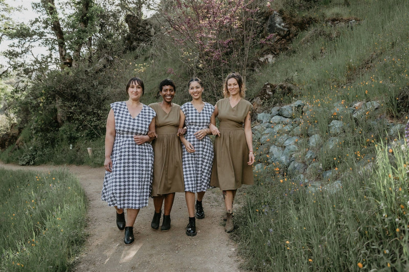 Field Day Dress Joy dress in Olive Raw Silk