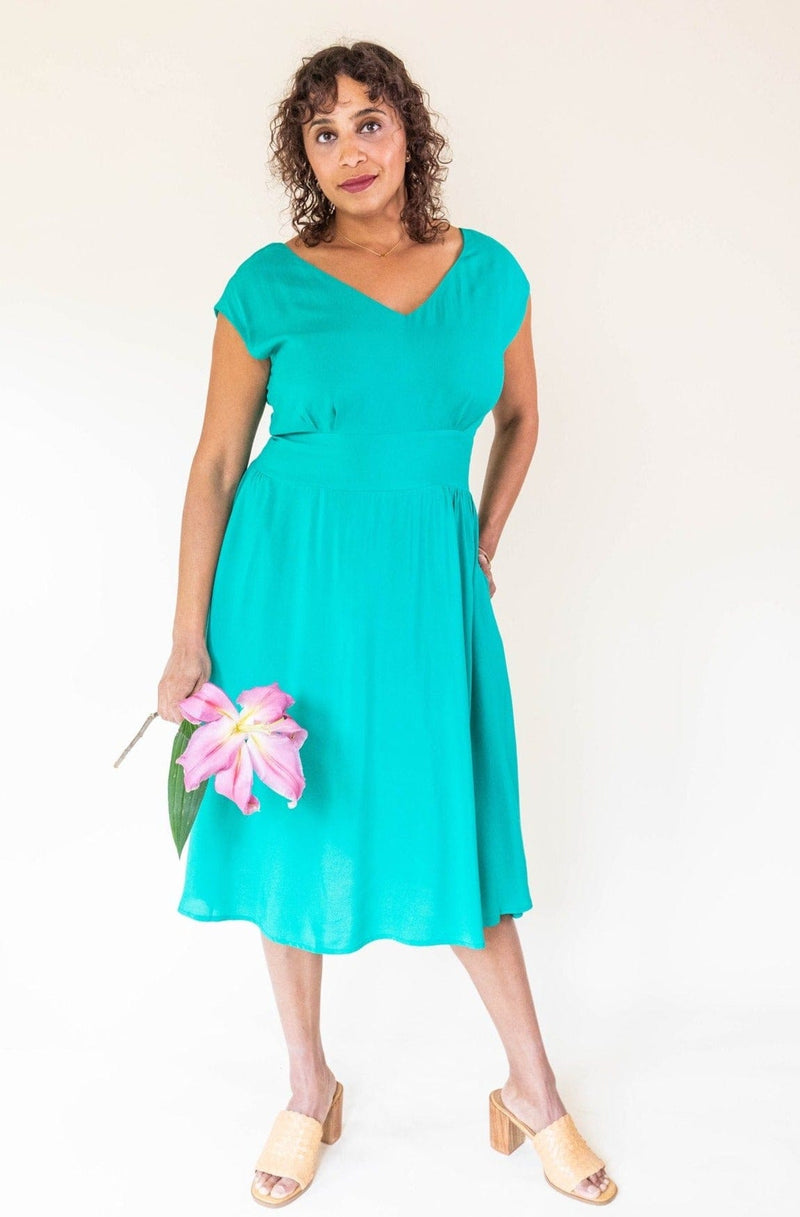 Field Day Dress Joy dress in Teal Challis