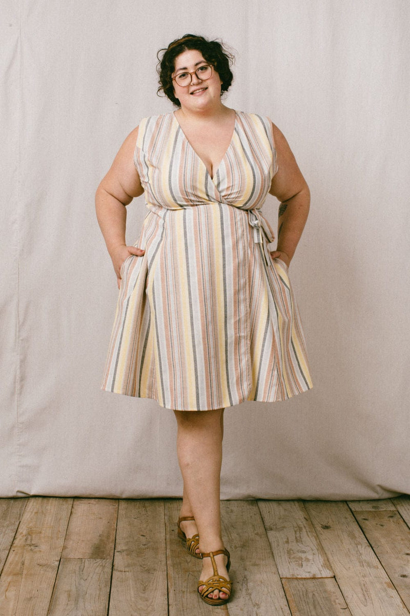 Field Day Dress Thea Dress in Linen Stripe