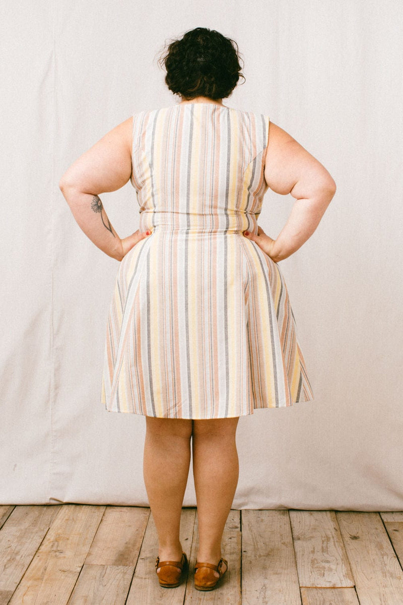 Field Day Dress Thea Dress in Linen Stripe