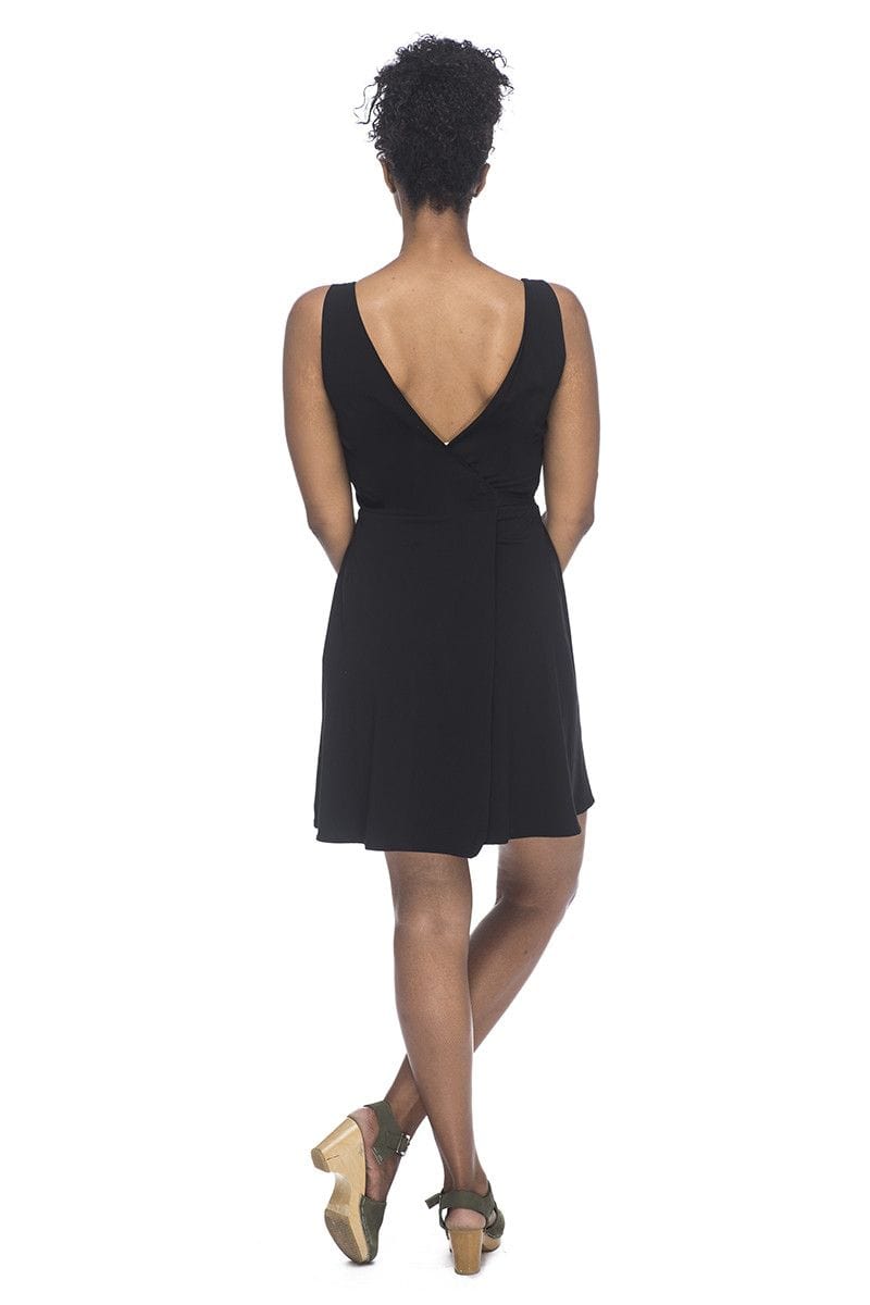 field day Dress Wrap Dress in Black