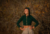 Field Day Hoodie Cropped Hoodie In Emerald Green