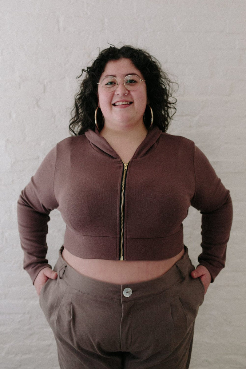 Field Day Hoodie Cropped Hoodie In Sienna Rose