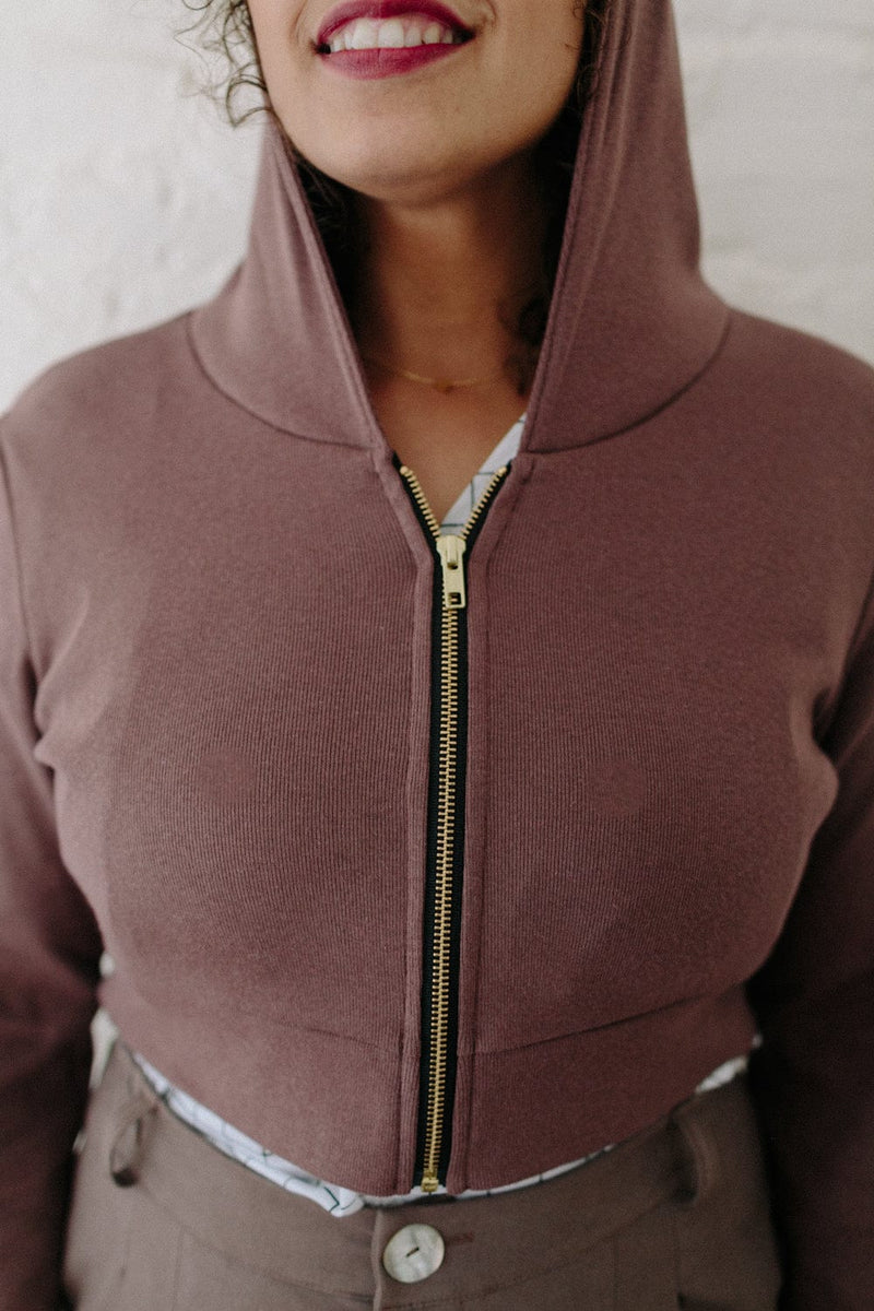 Field Day Hoodie Cropped Hoodie In Sienna Rose