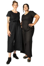 Field Day Jumpsuit Vega Jumpsuit in Black Linen