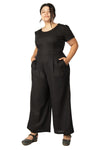 Field Day Jumpsuit Vega Jumpsuit in Black Linen