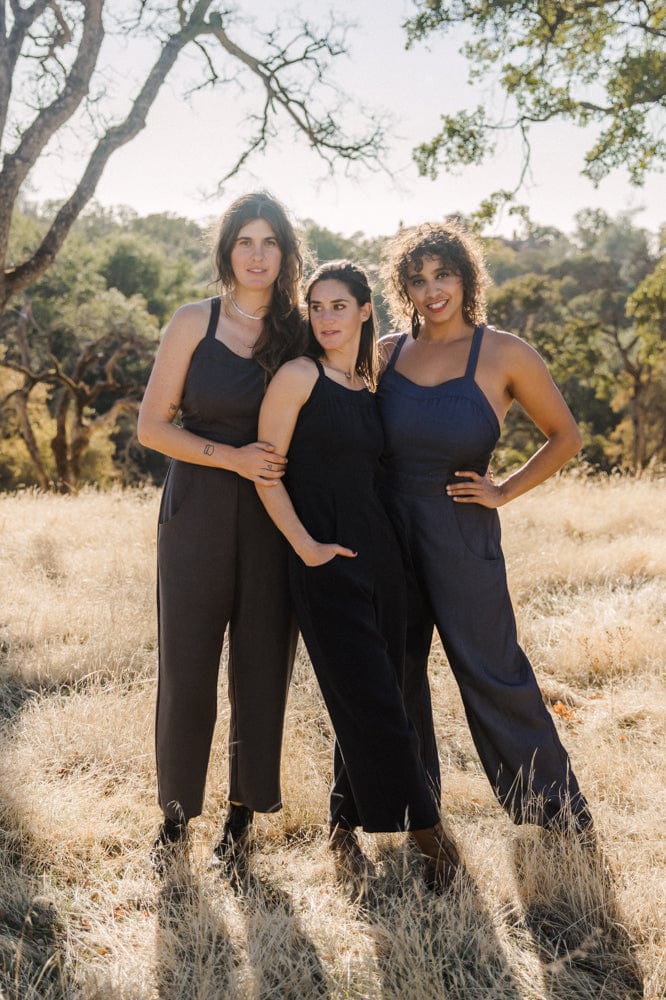 Field Day Jumpsuit Yolked Juniper Jumpsuit in Olive Tencel