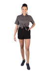 Field Day Shorts Breezy Shorts in Black Linen