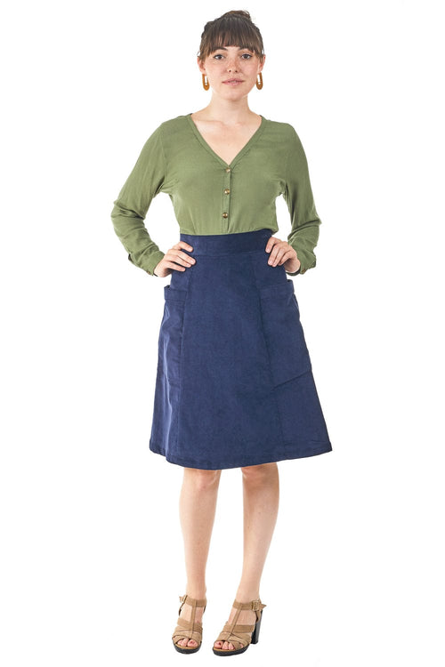 field day Skirt Atheno Skirt in Midnight Corduroy