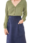 field day Skirt Atheno Skirt in Midnight Corduroy