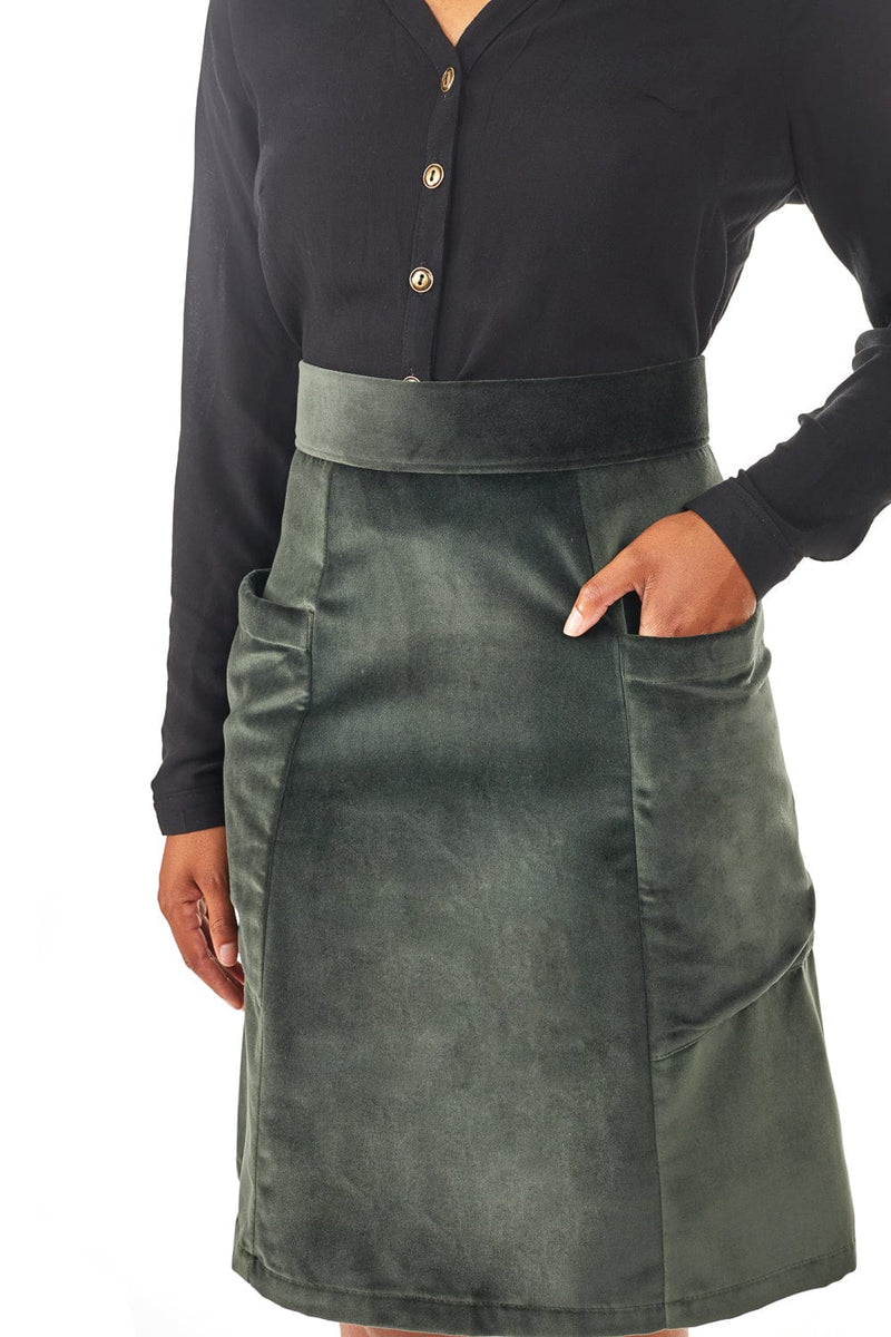 Field Day Skirt Atheno Skirt in Spruce Velvet