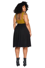 Field Day Skirt Bae Skirt in Black Challis