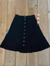 Field Day Skirt Bae Skirt in Black Linen