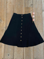 Field Day Skirt Bae Skirt in Black Linen