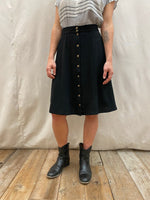 Field Day Skirt Bae Skirt in Black Linen