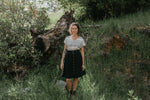 Field Day Skirt Bae Skirt in Black Linen