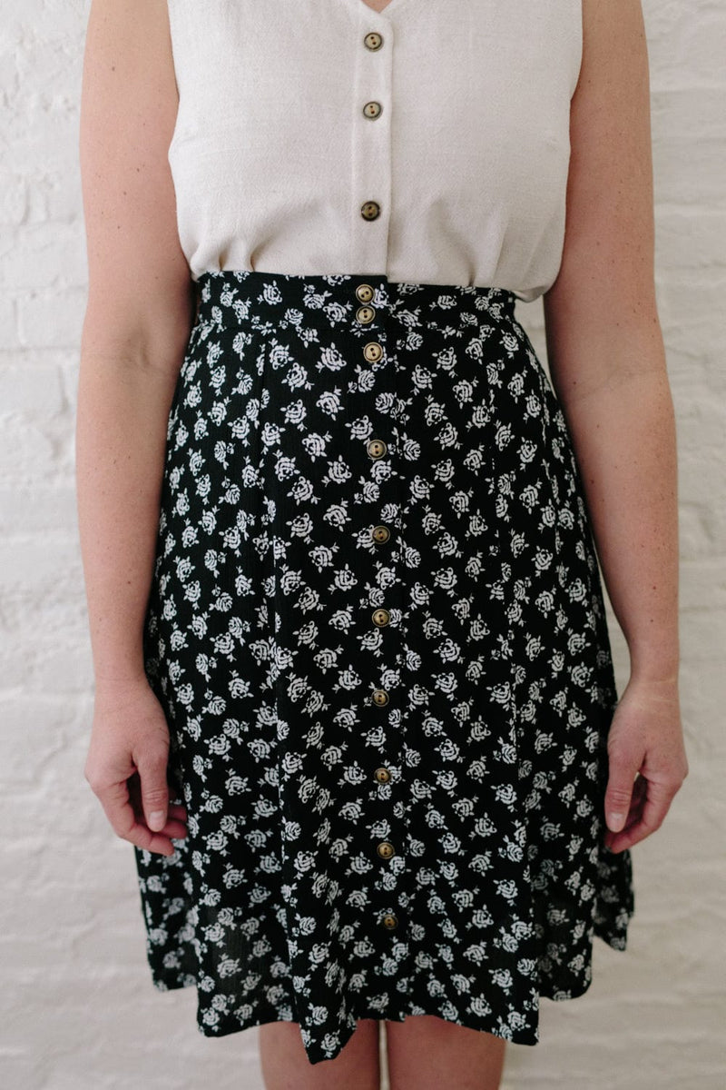 Field Day Skirt Bae Skirt in Black Rose Crepe