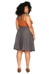 Field Day Skirt Bae Skirt in Charcoal Linen