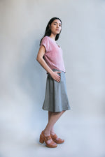 Field Day Skirt Bae Skirt in Taupe Linen