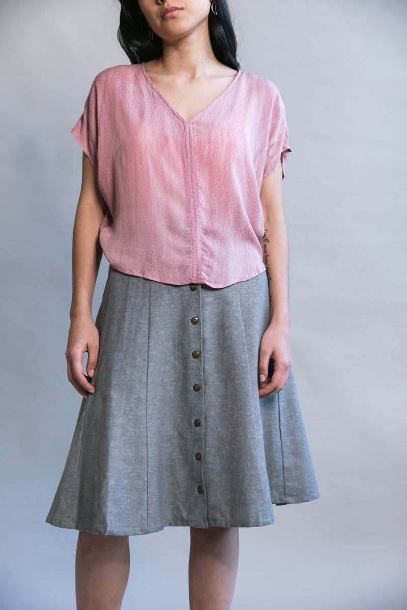 Field Day Skirt Bae Skirt in Taupe Linen