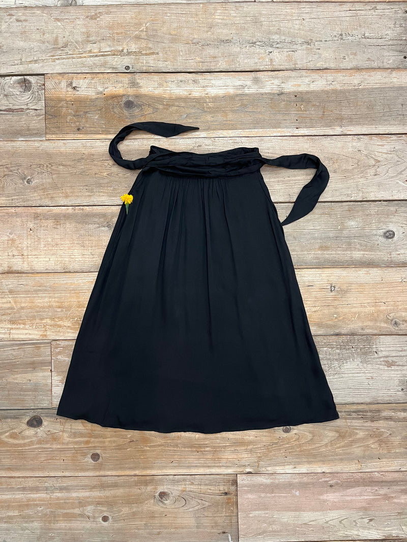 Field Day Skirts Monroe Wrap Skirt in Black Challis