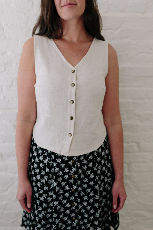 Field Day Top Aviva Top in Oat Linen