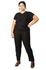 Field Day Top Dolman Top in Black Challis