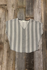 Field Day Top Dolman Top in Cotton Stripe