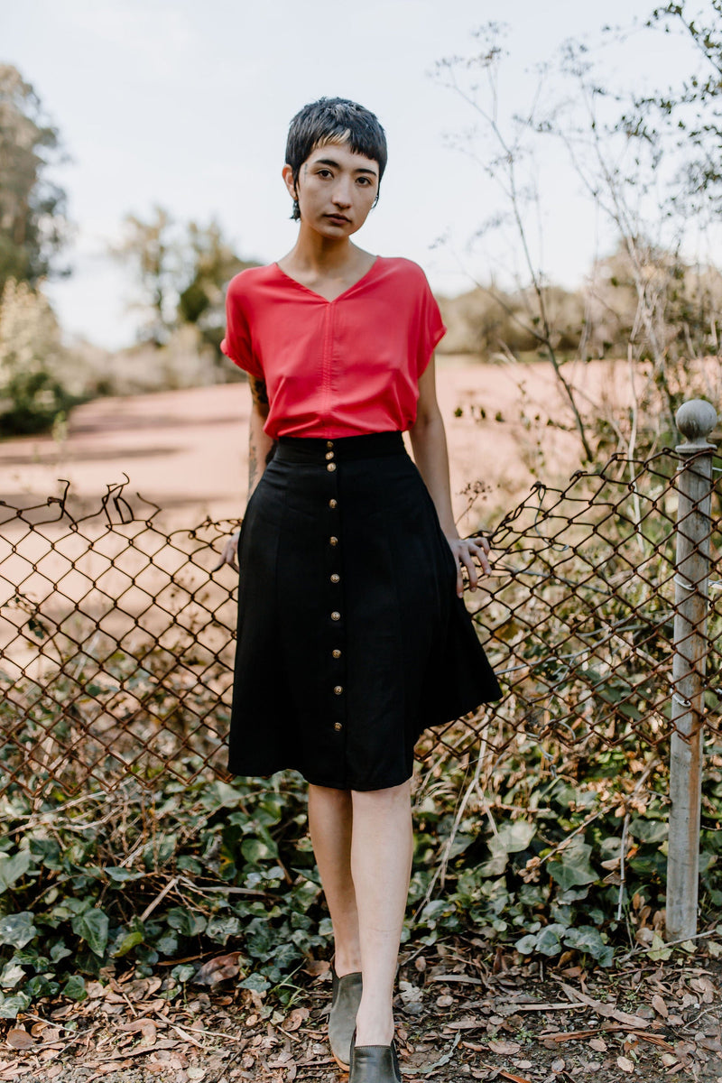 Field Day Top Dolman Top in Electric Coral