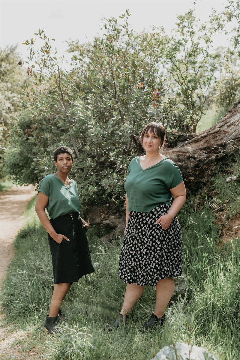 Field Day Top Dolman Top in Emerald Challis