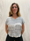 Field Day Top Dolman Top in Heathered Stripe