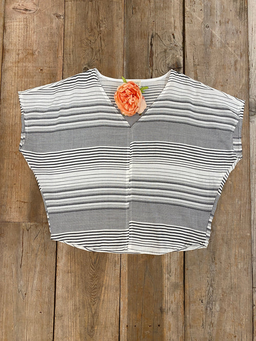 Field Day Top Dolman Top in Heathered Stripe