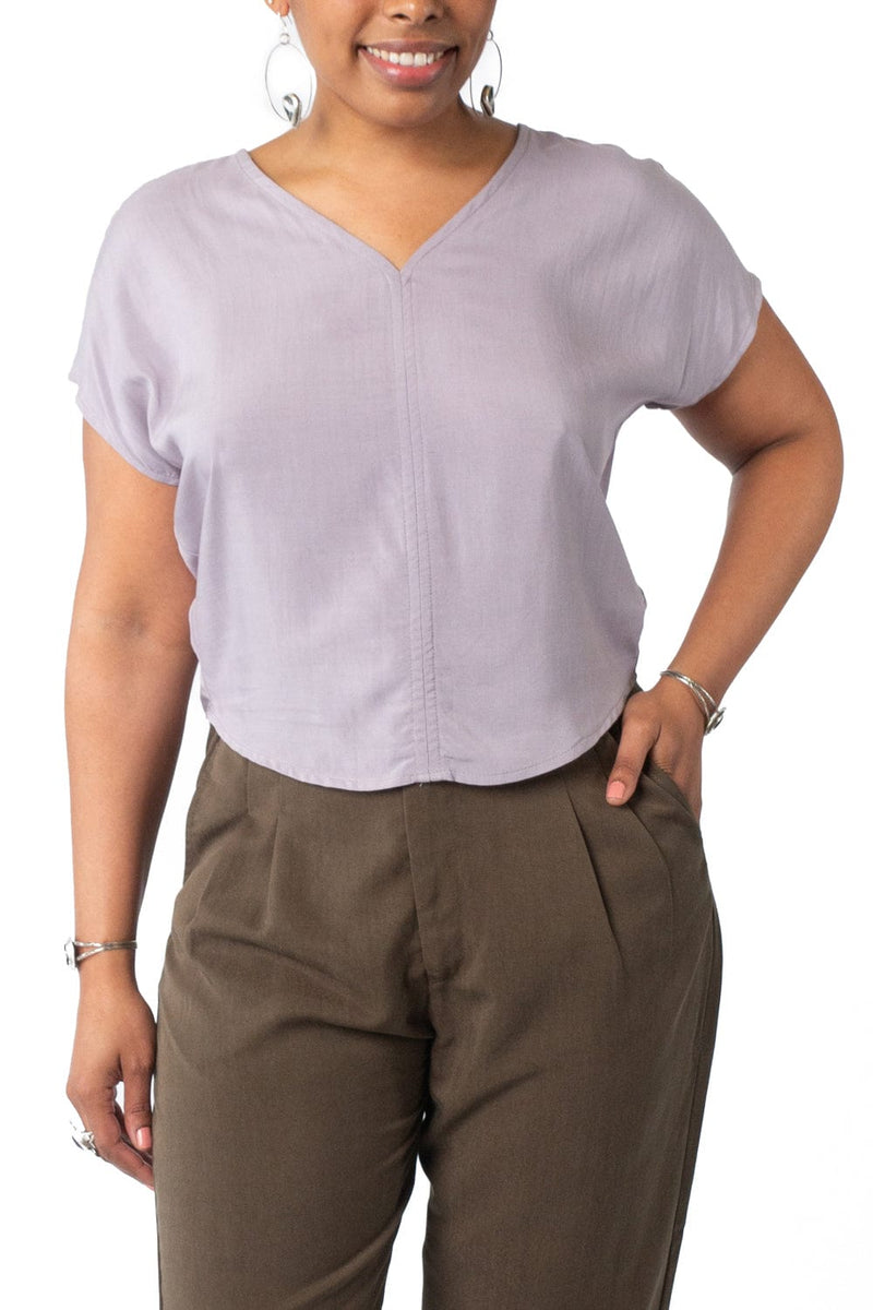 Field Day Top Dolman Top in Lavender Challis