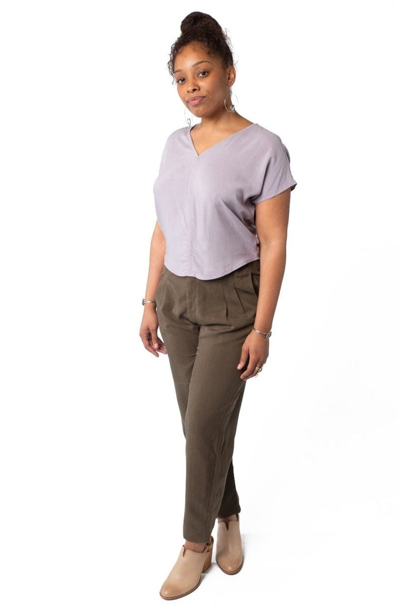 Field Day Top Dolman Top in Lavender Challis