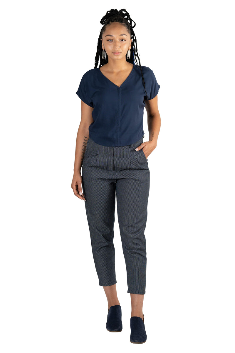 Field Day Top Dolman top in Navy Rayon Challis