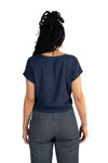 Field Day Top Dolman top in Navy Rayon Challis