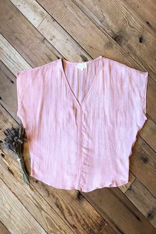 Field Day Top Dolman Top in Tea Rose