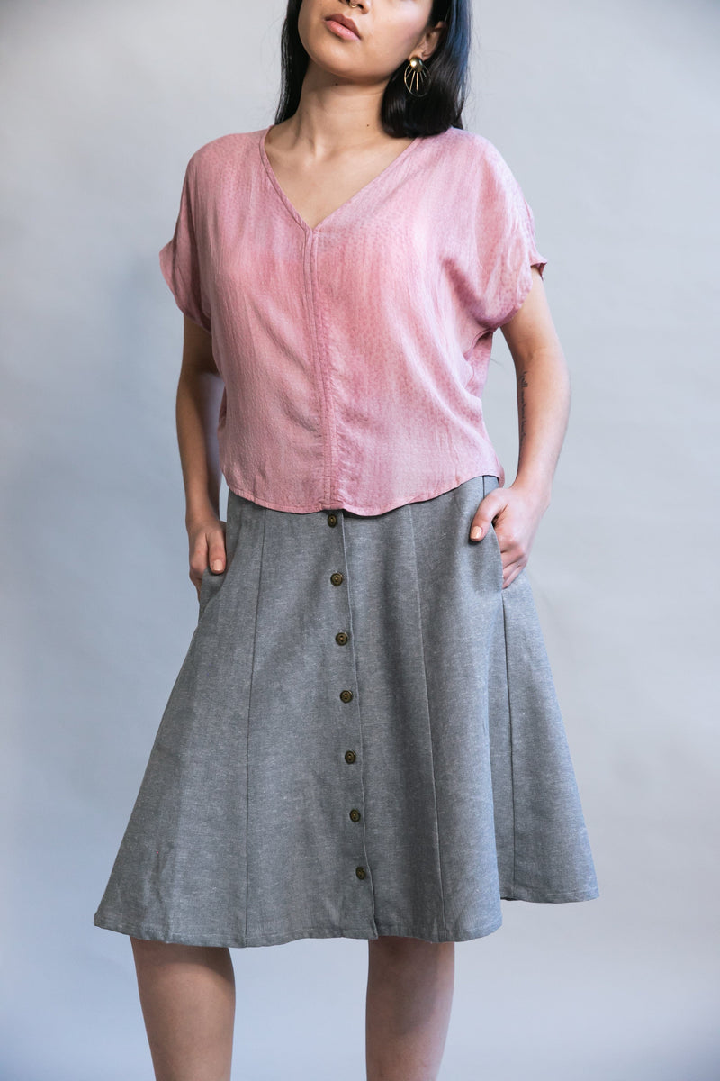 Field Day Top Dolman Top in Tea Rose